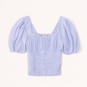 NEW!! Abercrombie & Fitch Ruched Puff Sleeve Top